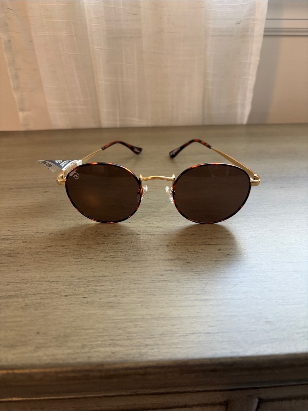 “KNOCKAROUND”   BRAND NEW WITH TAGS Tortoiseshell Sunglasses with Gold Frames